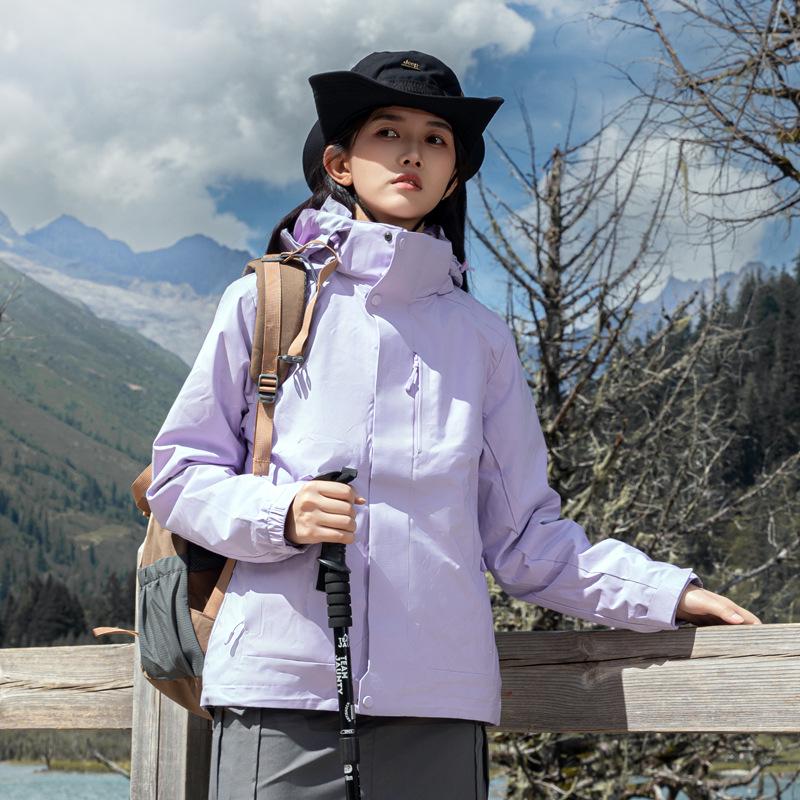 

Унисекс Ветрозащитная Куртка для Работы на Открытом Воздухе - Водоотталкивающая Три-в-Одном 2XL