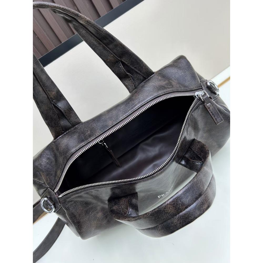 Přeshraniční nová retro taška BD z hovězí kůže první vrstvy s velkou kapacitou, pravá kůže, univerzální přenosná taška na polštář, velká taška pro dojíždění