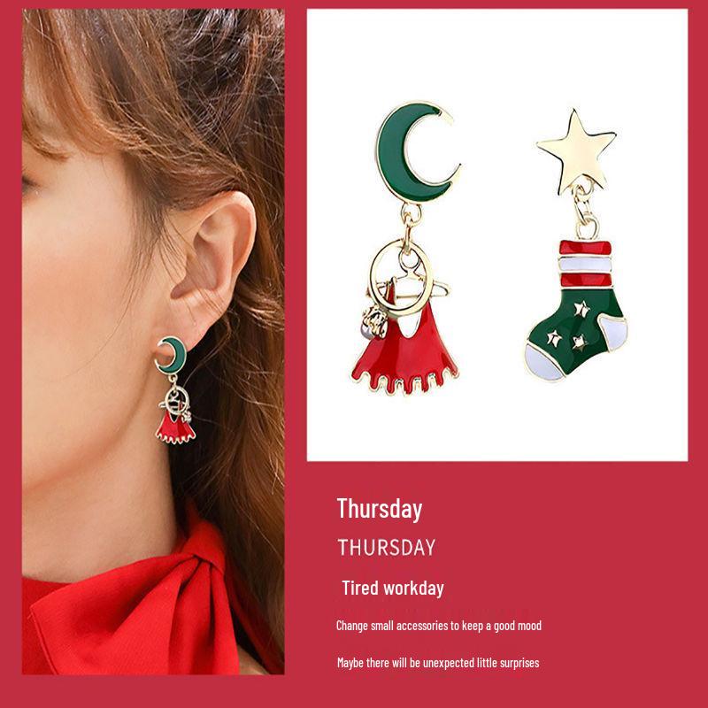 S925 Silber Schneeflocken Ohrring Set: Elegantes einwöchiges Geschenk für Freundin