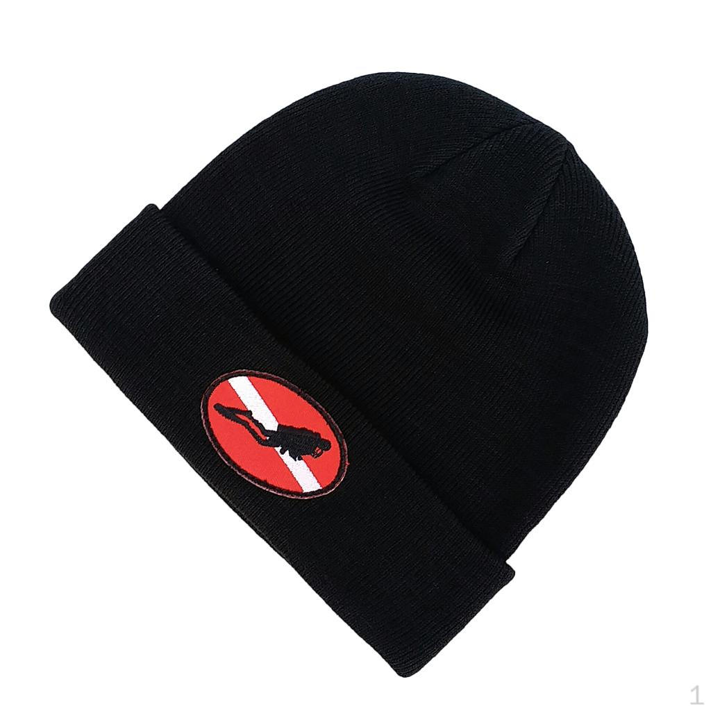 

Вязаная шапка для взрослых для подводного плавания, каяка, рафтинга, каноэ, плавания с маской и трубкой Black 2