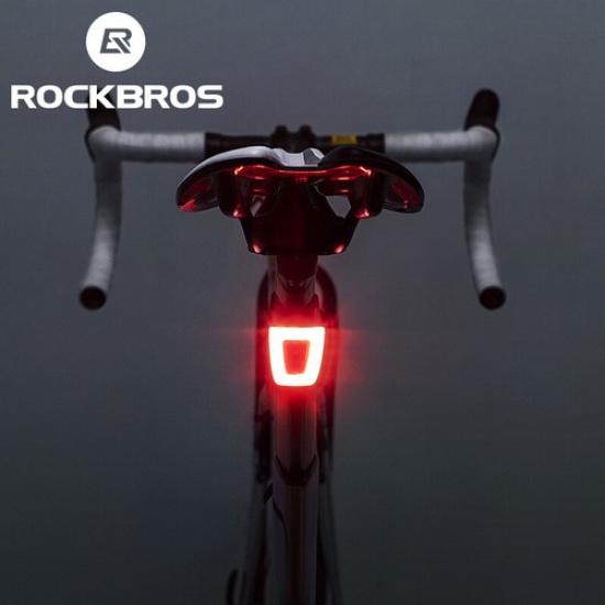 ROCKBROS Bike Rear Light Rechargeable Waterproof Night Warn Hemlet Taillight