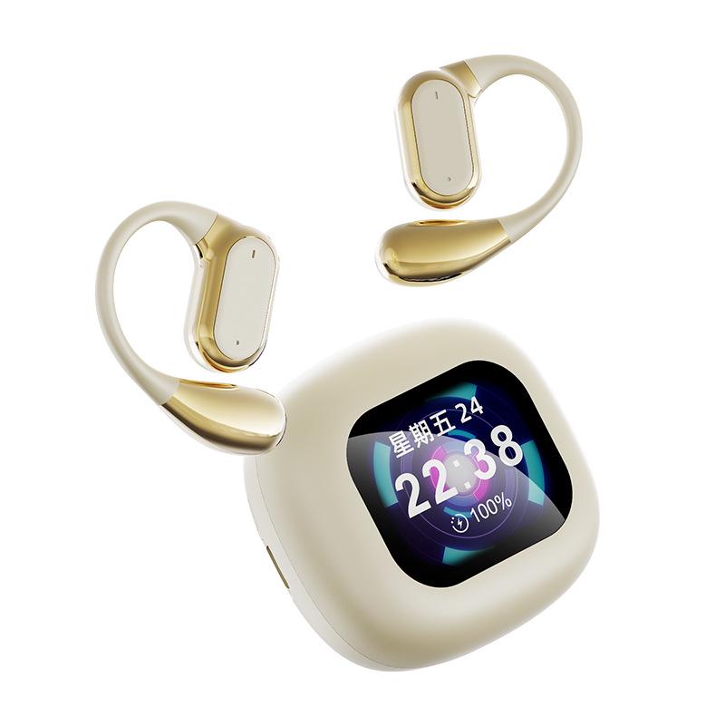 Q18 Over-Ear Bluetooth Earphones with Color Screen, ANC Noise Reduction, and AI Translation.