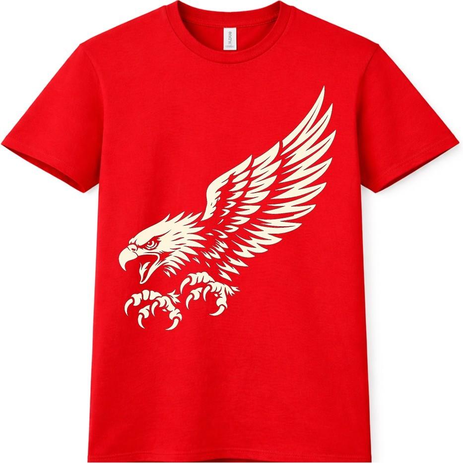 Eagle T Shirt Flying Eagle Graphic Bird Tattoo Style Biker Rock Tee 4XL