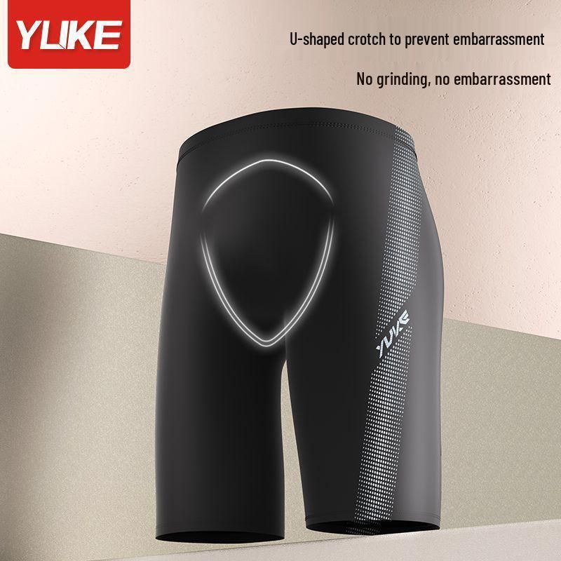 Men's Anti-Embarrassment Swim Trunks, Plus Size Square Leg Swimsuit for Hot Spring & Outdoor