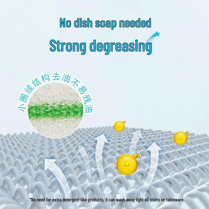 MIAOJIE Bamboo Fiber Oil-Removing Cleaning Cloths