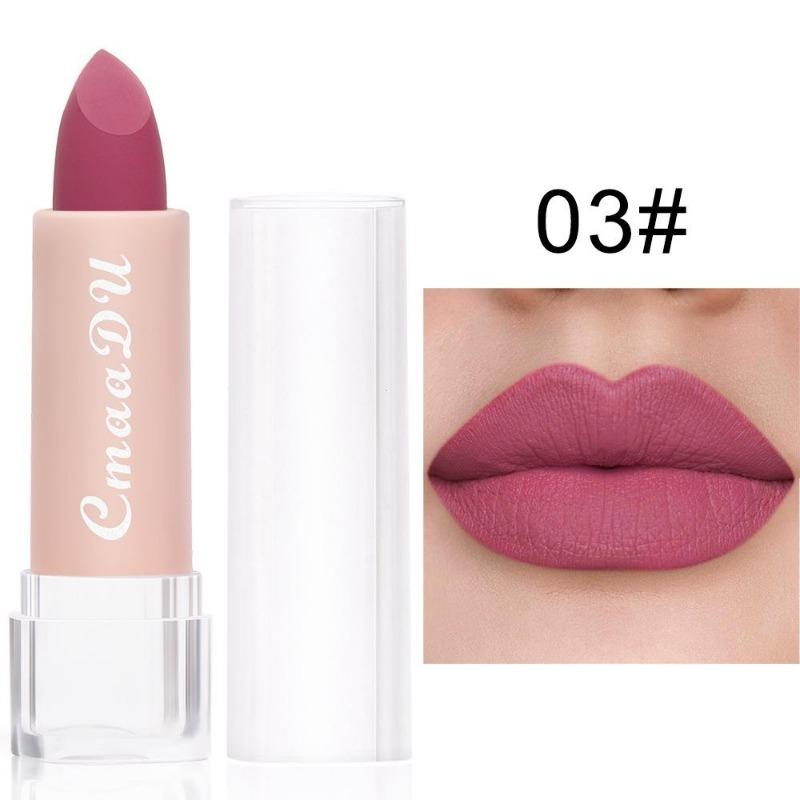CmaaDu Lipstick 15 Colors Lip Gloss Matte Moisturizing Waterproof Lipstick