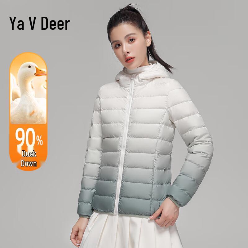 

Yalu Women s Gradient Hooded Lightweight Down Jacket 4XL
