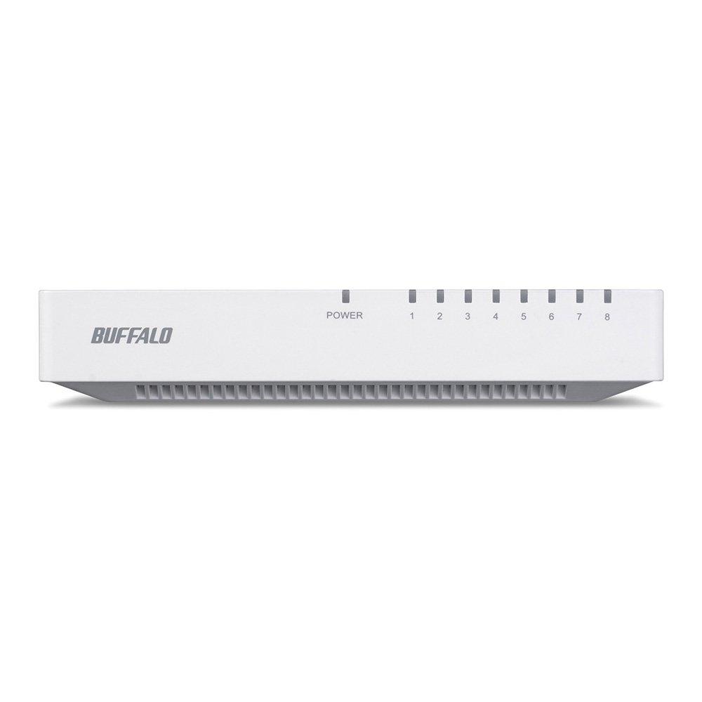 BUFFALO Compatible Plastic Housing AC Power Supply 8 Ports White Switching Hub 10/100Mbps LSW4-TX-8EP/WH