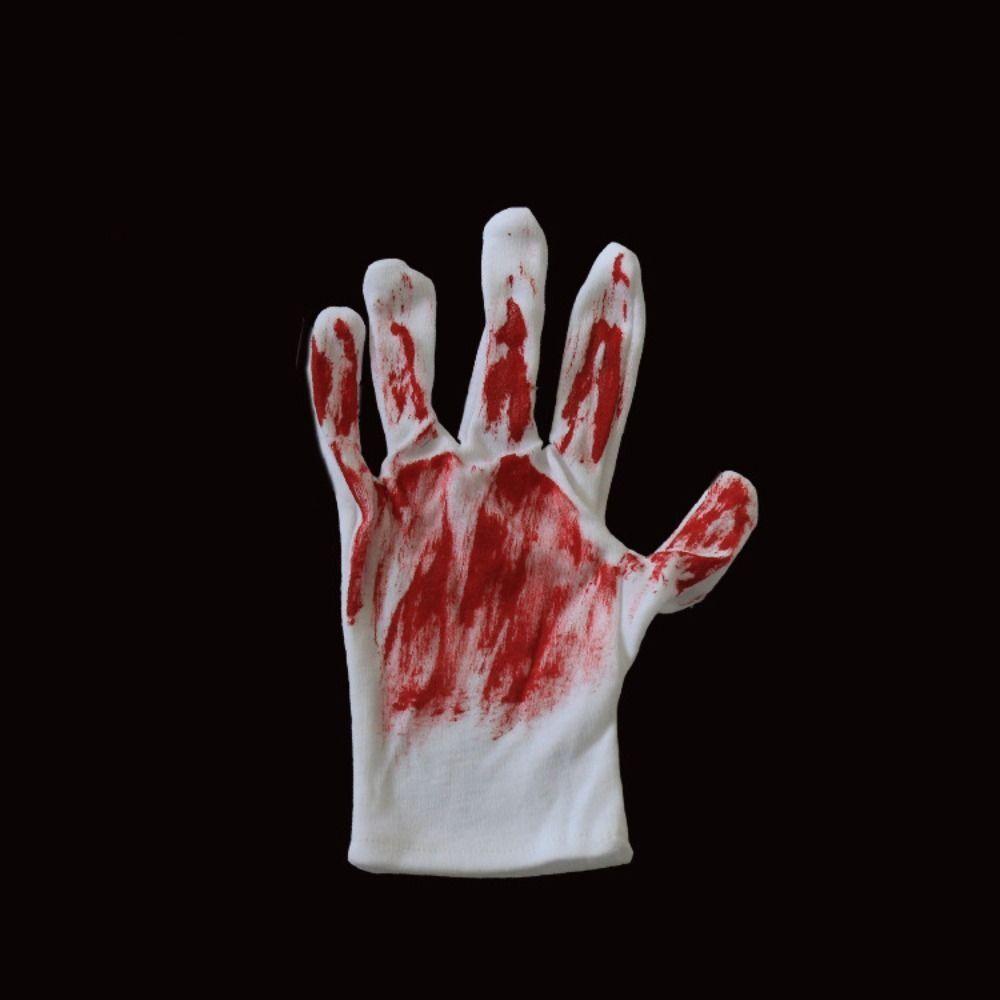 Halloween Blood Mittens Dress Up Cosplay Props Realistic Blood Stain Masks  Prank