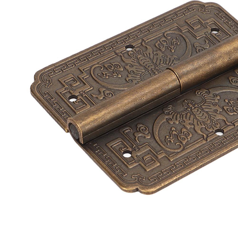 

2pcs Decorative Antique Brass Hinges Bronze Finish Cupboard Door Hinges Butt Hinges Wardrobes