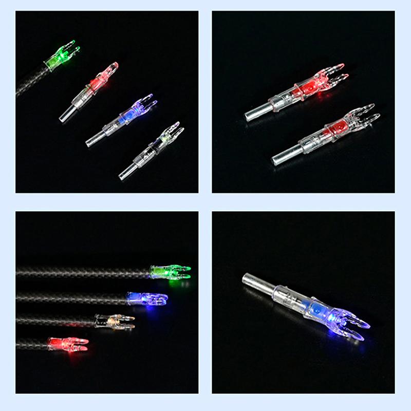 Archery Arrow Led Lighted Nocks 6.2Mm/0.24In Knocks Tail For Compound Recurve Bows/Longbow Arrow Shafts
