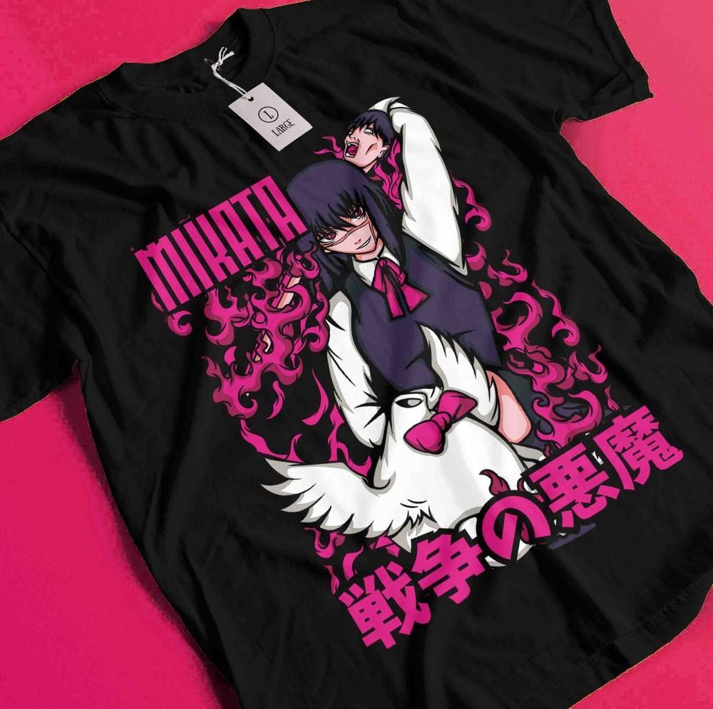 Chainsaw Man Aki T-Shirt Asa Makima Power Tshirt Anime Denji Shirt All Size Tee BB005