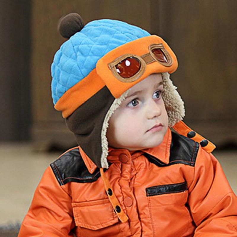 Stylish Kids Winter Aviator Hat Fleece-lined Earmuffs Warmth And Comfort
