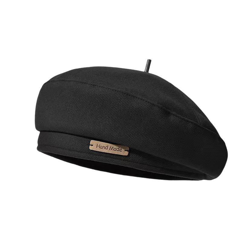 Bawełniane damskie berety zimowe czapki vintage francuska krata top czapka wojskowa malarz czapka jesień zima ulica ośmiokątne czapki beret