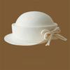 Round Rolled Edge Fedoras Hat Solid Color Round Top Hat Creative Gift Wool Bucket Hat