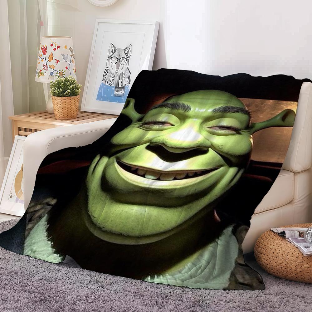 S-Shrek-K Pun Funny Memes Blanket Warm And Soft Suitable For Bedroom Living Room Sofa Bed Office Travel Camping