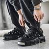 Trendové platformové tenisky pro muže Punkové muffin boty Pánské Evropský styl Designové boty Muž Street Originální Pánské skateboardové boty