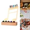 Multifunctional Electric Guitar Accessory Display Stand with Lights Professional Guitar Pick Organizers Wood Texture