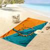Miami Dolphins Print Beach Towel, Large Soft Quick Dry Towel for Beach Camping Swimming