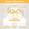2Pcs Metal Bow Curtain Holdback Decorative Gold Bow Knot Curtain Tieback Modern Window Drapery Holdback Hook for Home Bedroom