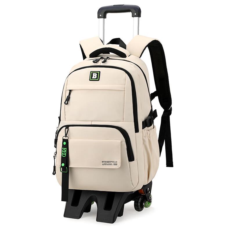 ZIRANYU Detachable Spine-Protecting Stair-Climbing Rolling Backpack