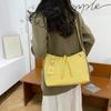 Damen Grün Gewebte PU-Leder Umhängetasche, Lässige Schulterhandtasche mit Verstellbarem Riemen, Modische Tägliche Tasche für Damen, Leichte Messenger Bag