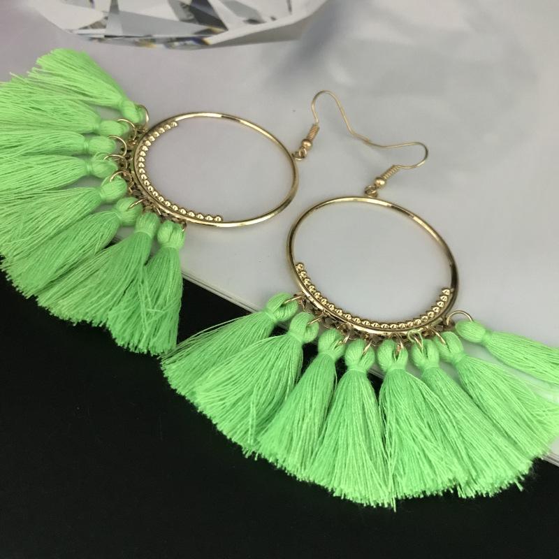 Boho střapcové náušnice - Trendy přehnané módní šperky