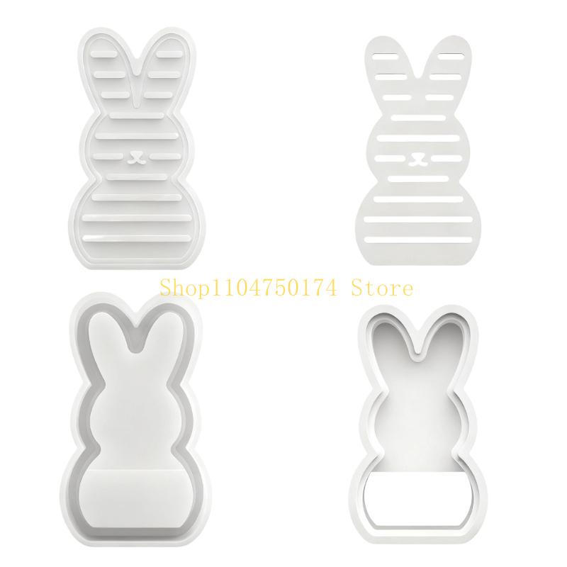 Нетоксичная полая силиконовая форма для литья кролика для художественной светодиодной лампы-светильника top sale