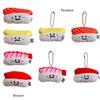 Authentic Salmon And Sweet Shrimp Sushi Plush Pendant Pin Cute And Funny Cartoon Food Hanging Decoration Gift Sushi Pendant)