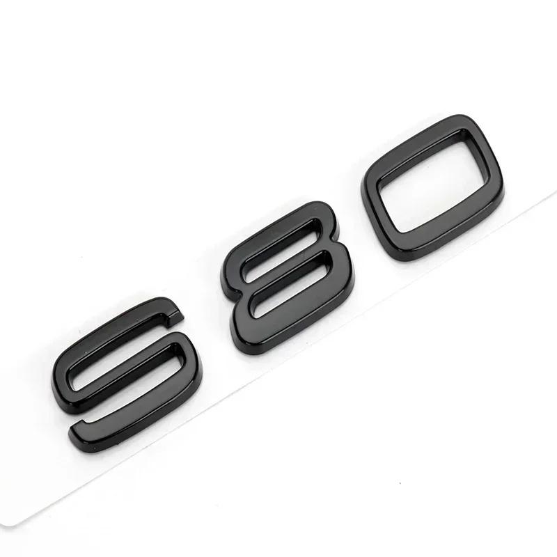 3D ABS Czarny Srebrny Naklejka z Emblematem Bagażnika Samochodowego dla Volvo S40 S60 S80 S90 S60L S90L Naklejka z Emblematem Tylnej Klapy Bagażnika Akcesoria Zewnętrzne