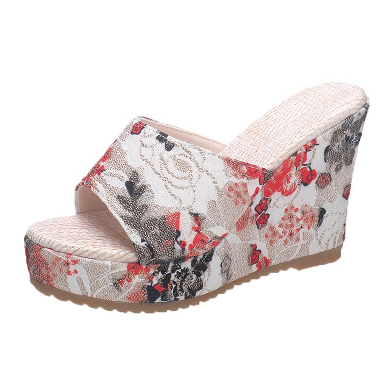 Spring Fish Mouth Cross Strap High Heel Thick Bottom Waterproof Platform Roman Ladies Sandals