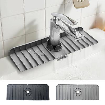Kitchen Faucet Drain Pad Silicone Sink Splash Guard  Drainage Mat  Countertop Protector for Bathroom Soap Storage Rack Tray