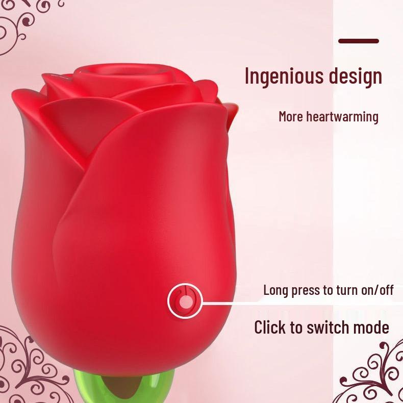 Spring Rose Erotic Tongue Vibrator - Wearable Rose Licking Toy for Women