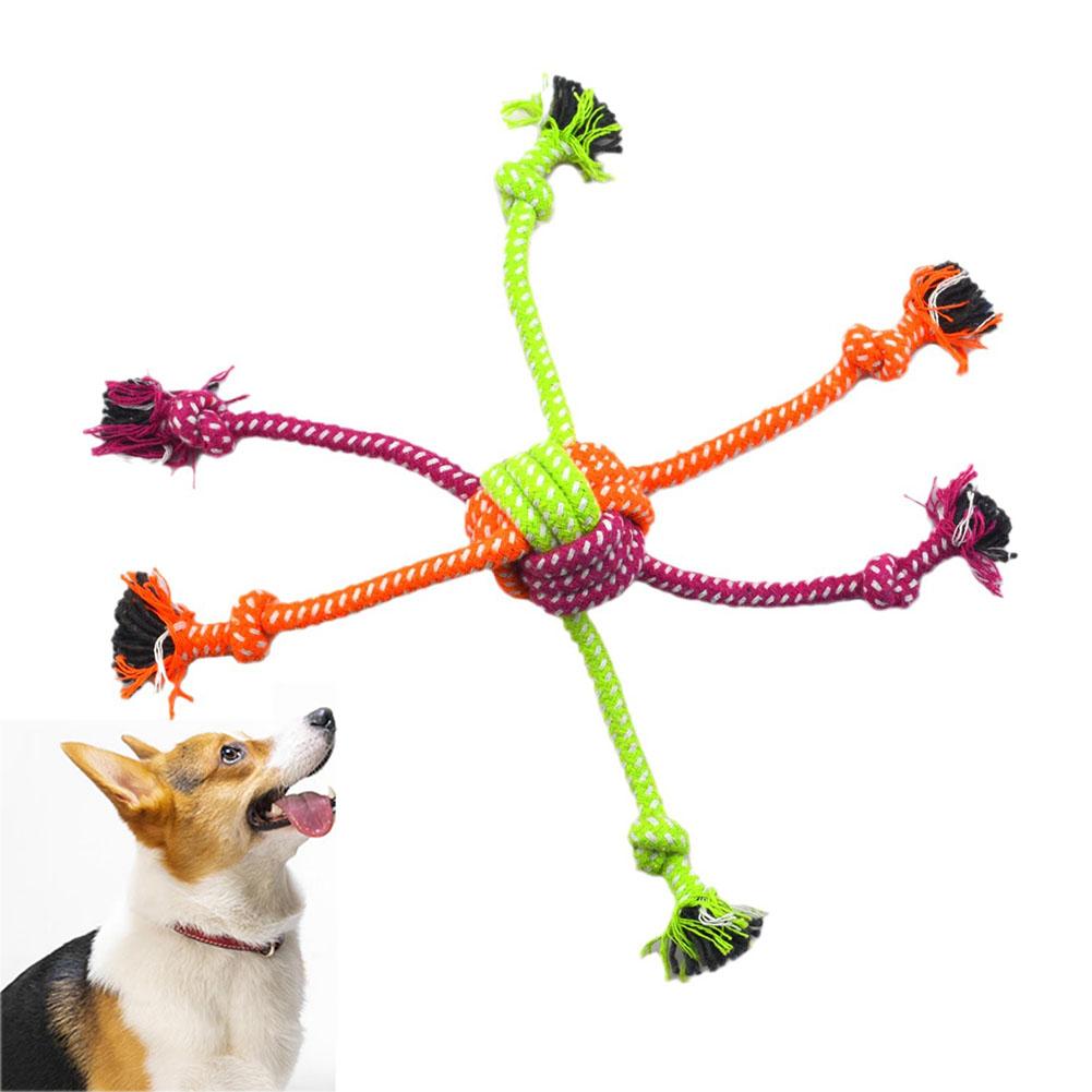 Pet Cotton Rope Knot Toys Dog Cat Chew Toys Teeth Cleaning Grinding Teeth Stick Durable Puppy Molar Toys Pet Supplies
