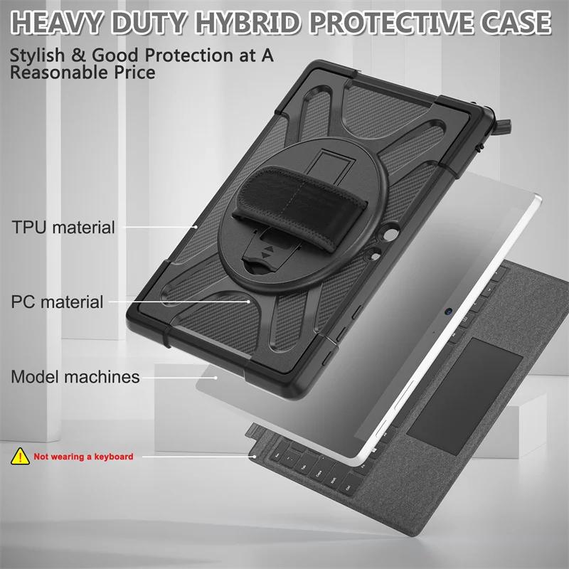 Custodia per Microsoft Surface Pro 11 10 9 8 13" 7+ 6 5 4 12.3 pollici Cover per Laptop Antiurto Rotante a 360° per Surface Go 4 3 2 Funda
