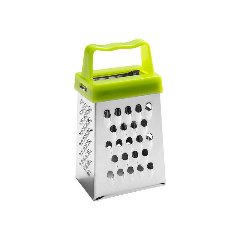 Mini Stainless Steel 4-Sided Cheese and Vegetable Grater - Kitchen Gadget & Lemon Zester