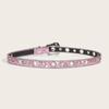 Women's Sparkly Punk Waist Belt Rhinestone Studded Glitter Crystal Buckle 1Pcs for Club Rave Events