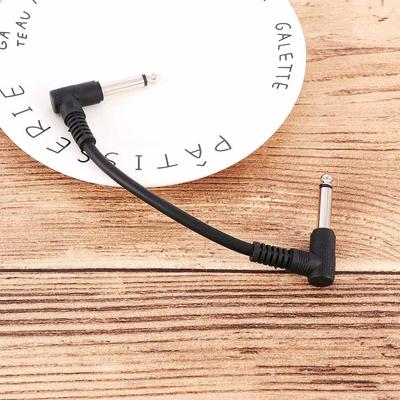 Connector Right Angle Guitar Pedal Cable Effect Pedal Instrument Patch Cable Connect Normal 2 Plugs