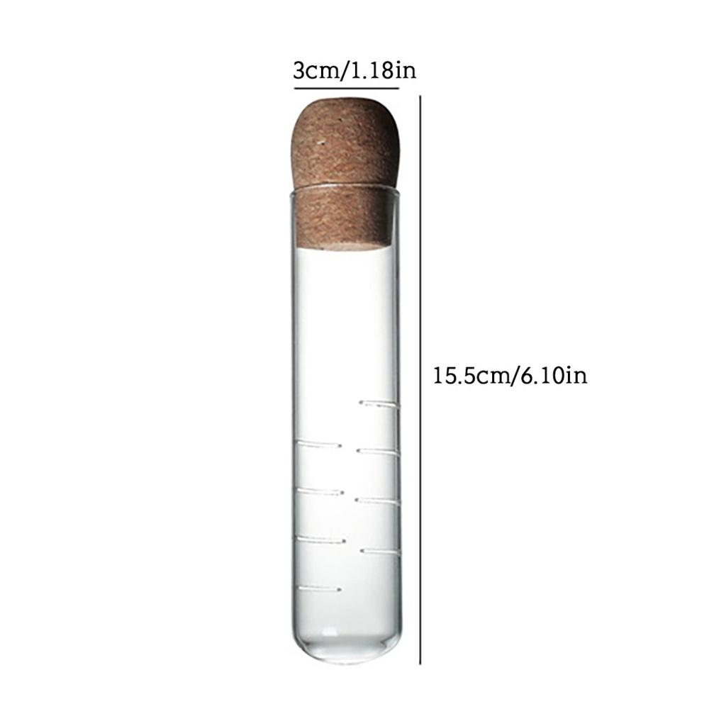 

1pc Glass Tea Infuser Glass Test-Tube Tea Maker with Cork Lid Transparent Loose Leaf Steeper Filter with Cork Lid for Tea Cup