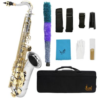 SLADE Bb Tenor Saxophone Kit B-flat Muti-color Brass Pipe Saxophone Pro Woodwind Instrument With Glove Reed Saxphone Parts