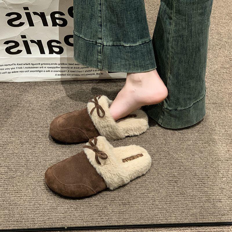 2025 Autumn/Winter Women's Fleece-Lined Birkenstock Toe Slippers – Warm, Furry, Versatile Outdoor Casual Footwear