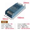 Power Supply Adapter DC 12V/24V 60W 100W 200W 300W 400W Lighting Transformer 5A 12A Ultra thin LED Strip Switch Driver Lamp
