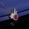 Rose Red Zircon Necklace: Trendy, Versatile, Light Luxury Design