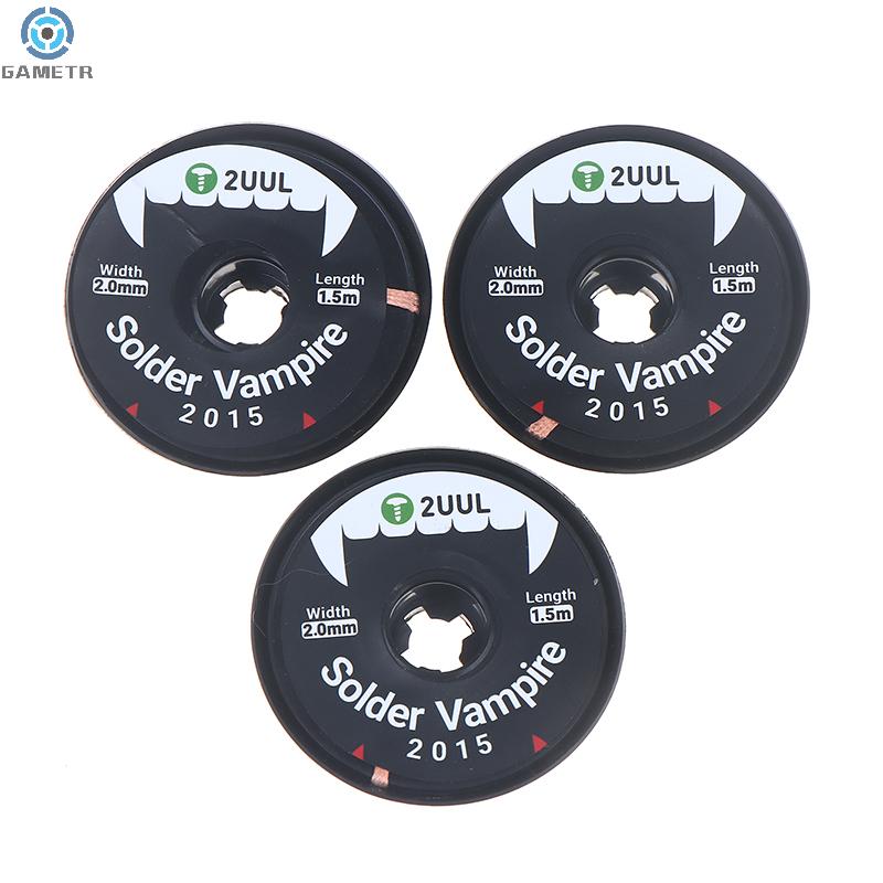 

High-Quality 2UUL DW16 2015 Vampire Desoldering Braid, Solder Wick for PCB Motherboard and BGA Soldering Precision 3Pcs