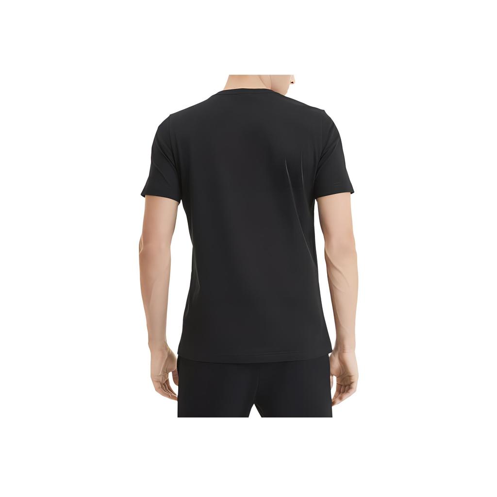 Puma Solid Color Breathable Crew Neck Short Sleeve T-Shirt Men Tops Black 656578-03