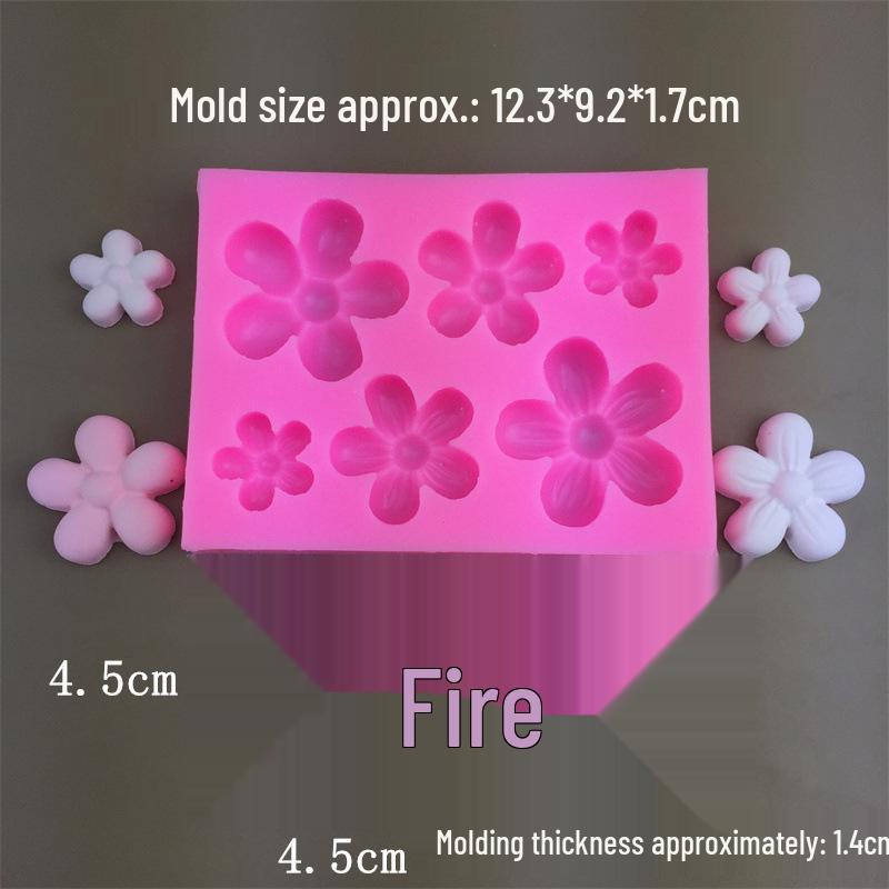 16-Kavitäten HyunA Blume Silikonform für Resin Epoxid, DIY Fondant, Mousse Kuchen Dekoration