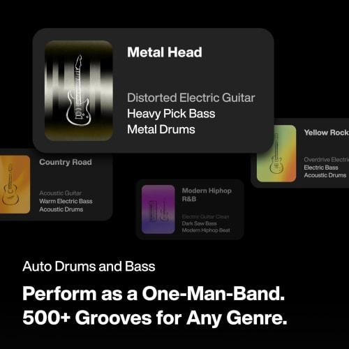 LAVA GENIE Sampler Guitar, No Strings, Hundreds of Instrument Presets, Onboard Speaker, Foldable and Detachable, White, 30.5 inches.