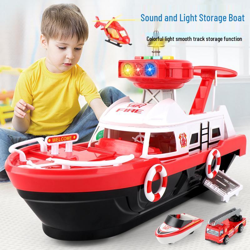 

Детская большая лодка для хранения, игрушка пожарная машина со светом и музыкой