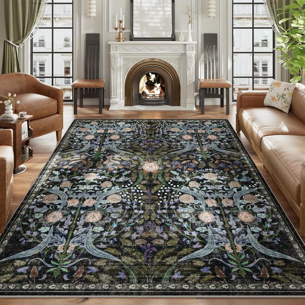 Traditionelle Pinke Blumengirlanden-Dekoration Teppichmatte Böhmischer Stil Teppich Blumendekoration Elegant Wohnzimmerdekoration