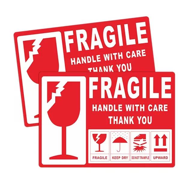 New 100PCS Fragile Stickers The Goods Please Handle With Care Warning Labels DIY Supplies